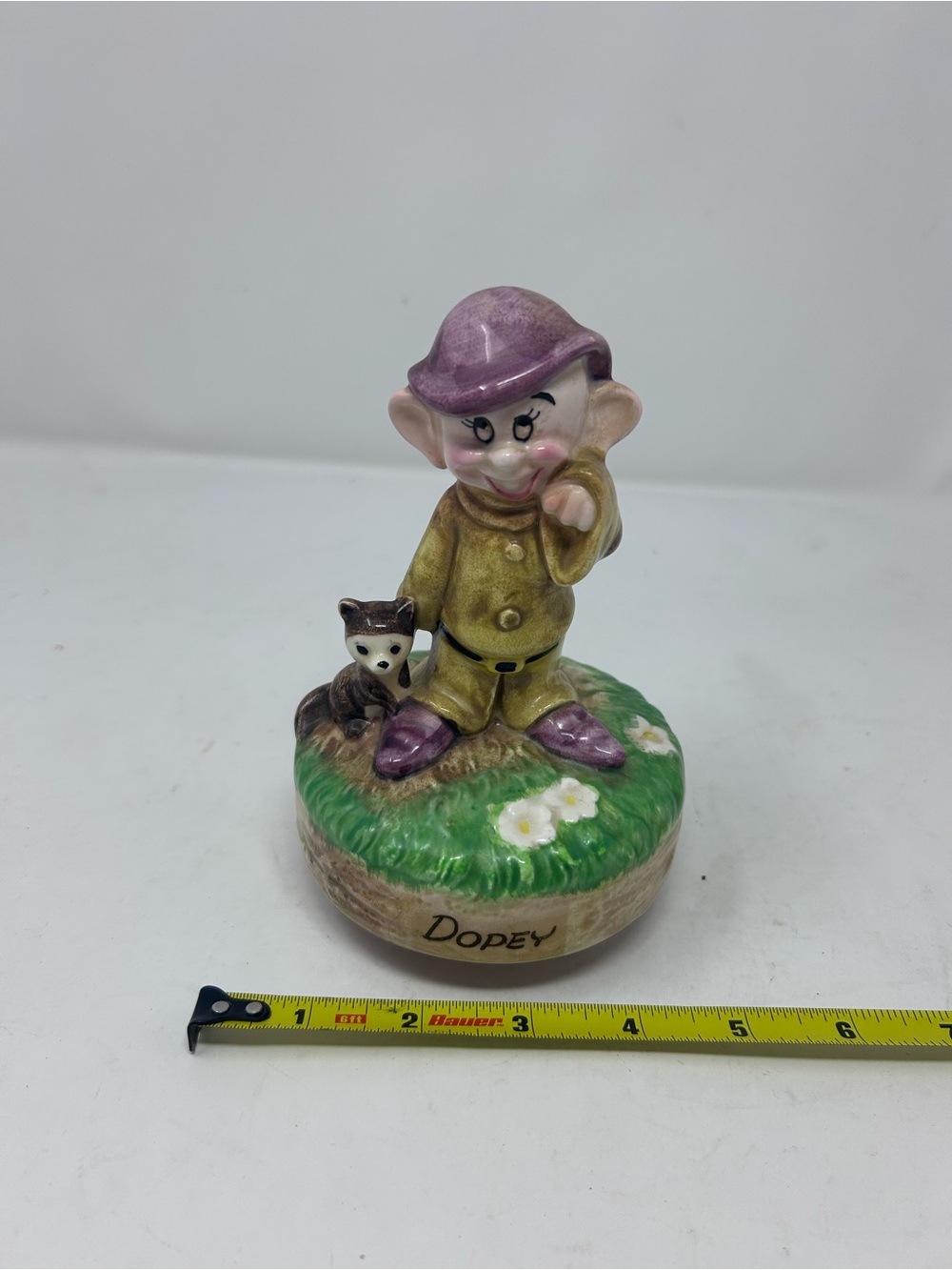 Schmid Vintage Dopey of the Seven Dwarf spinning music box Walt Disney World